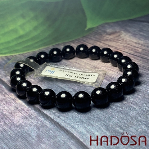 Vòng tay đá Thạch Anh Đen - Morion Quartz 8mm