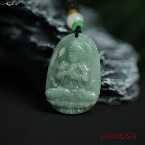 Mặt Ngọc Cẩm Thạch A Như Lại Đại Nhật ( Mùi, Thân) 38mm