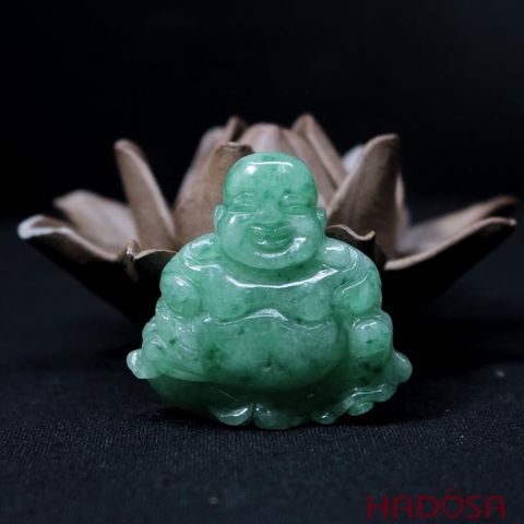 Mặt Phật Di Lặc Cẩm Thạch xanh lí 44*44*13mm