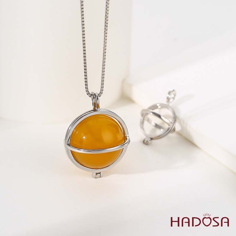 Khoen móc bạc mặt dây chuyền hình cầu 11mm