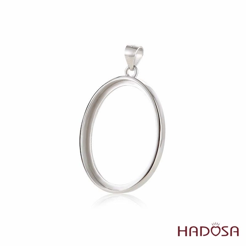 Khung bạc mặt dây chuyền Oval 16x20mm