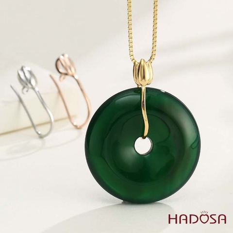 Khoen móc bạc nụ hoa đồng điếu 13mm