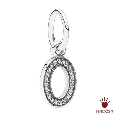 Charm treo số 0 bạc 925 cao cấp DIY