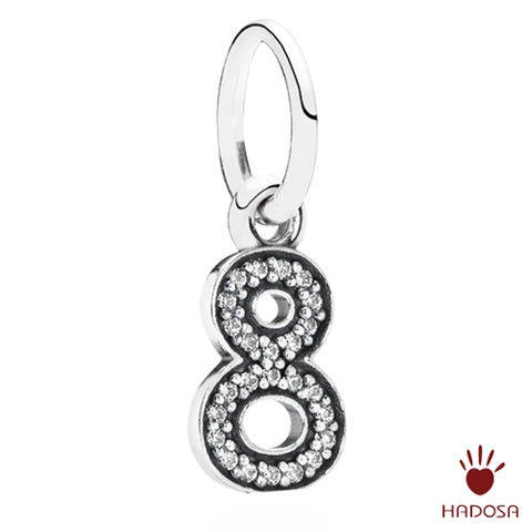 Charm treo số 8 bạc 925 cao cấp DIY