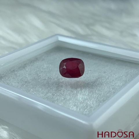 Mặt trang sức Ruby cắt giác đỏ trong 8x9mm