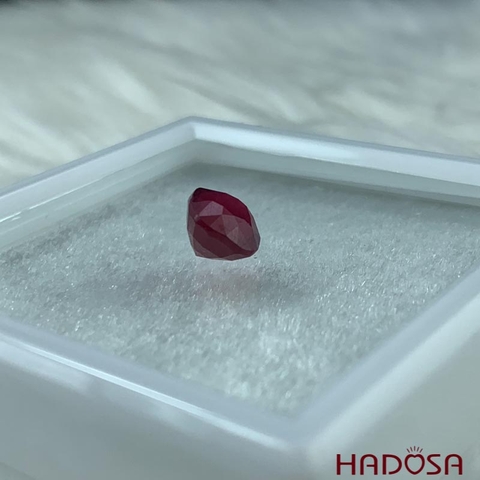 Mặt trang sức Ruby cắt giác đỏ trong 8x9mm