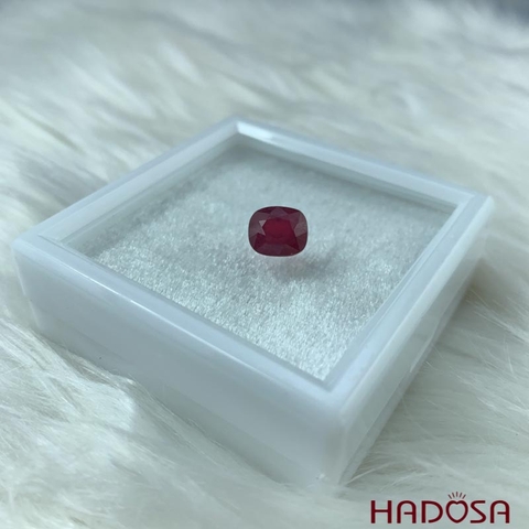 Mặt trang sức Ruby cắt giác đỏ trong 8x9mm