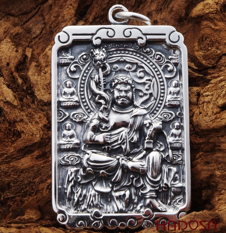 Mặt dây chuyền bạc Thái Phật bản mệnh Bất Động Minh Vương (Dậu)