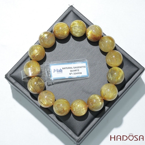 Thạch Anh Tóc Vàng Tự Nhiên 15mm Chuẩn 7A Cao Cấp