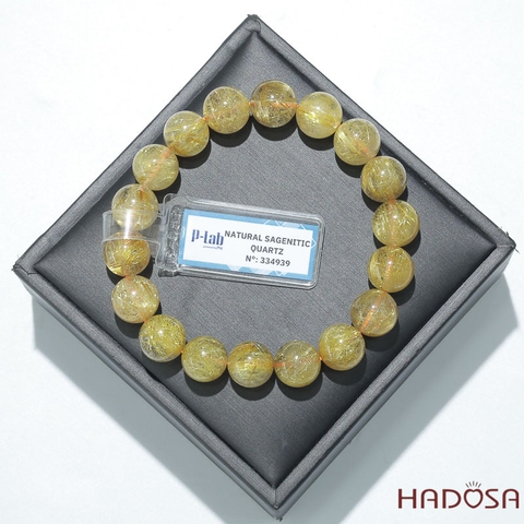 Vòng Tay Thạch Anh Tóc Vàng 11 Ly Cao Cấp Chuẩn 7A