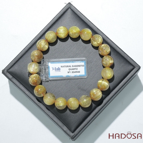 Vòng Đá Thạch Anh Tóc Vàng VIP 12mm Cao Cấp Chuẩn 8A