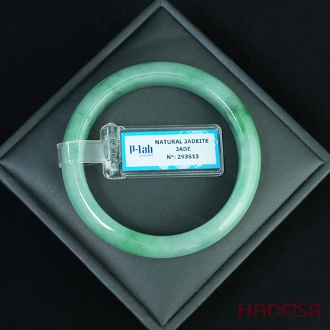 Vòng Ngọc Cẩm Thạch lá hẹ xanh điểm lí ni 53