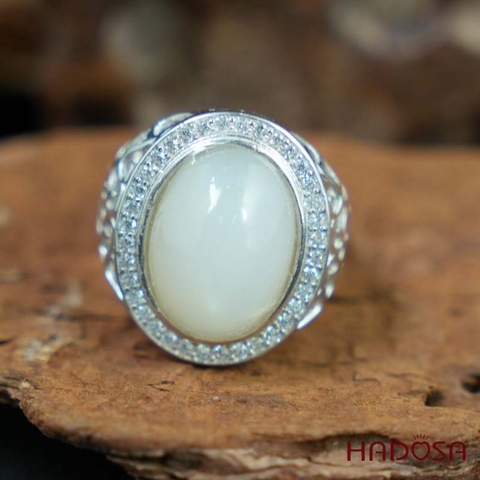 Nhẫn bạc 925 đá Mặt trăng
