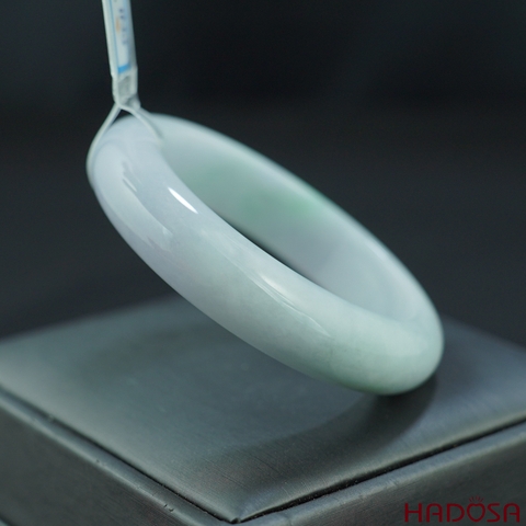 Vòng Ngọc Cẩm Thạch Jade A lá hẹ trắng môn phớt lý ni 52
