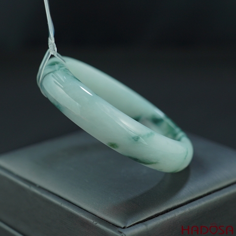 Vòng Ngọc Cẩm Thạch Jade A lá hẹ băng ngọc vân lý ni 55