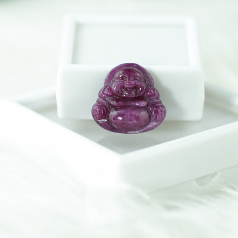 Phật Di Lặc Ruby Nam Phi 20x23mm