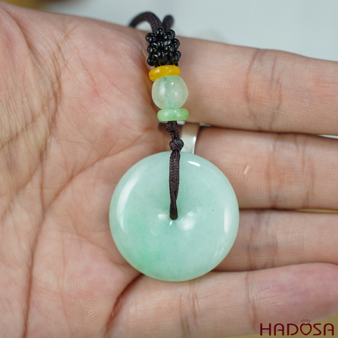 Đồng điếu Ngọc Cẩm Thạch Jade A đậu chủng 26mm