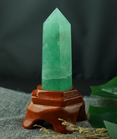 Trụ đá Fluorite xanh 6A 12cm