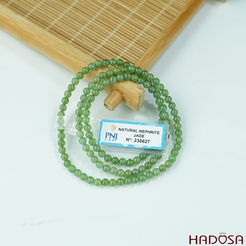 Vòng cuốn tay Ngọc Bích 4mm chuẩn 6A