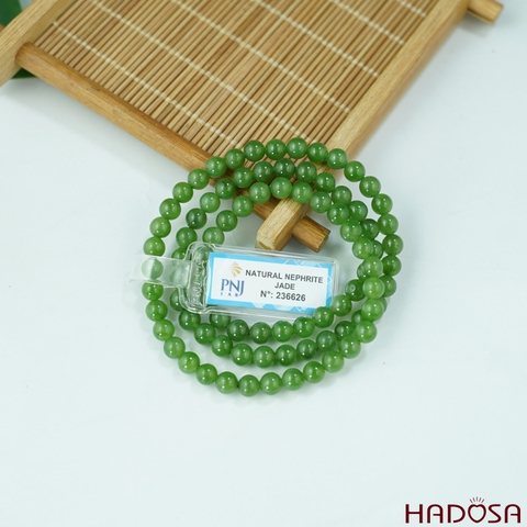 Vòng cuốn tay Ngọc Bích 6mm chuẩn 6A