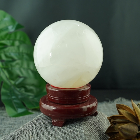 Cầu thạch anh trắng cùi dừa 11cm