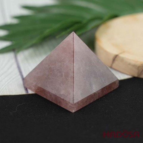 Kim tự tháp thạch anh dâu 5.5cm