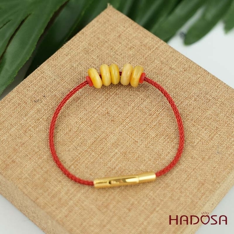 Vòng ngũ điếu mắt hổ vàng nâu 10mm