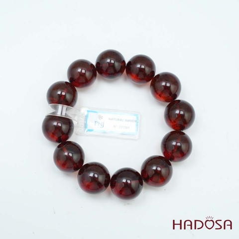 Vòng Hổ Phách Baltic huyết đỏ 20mm