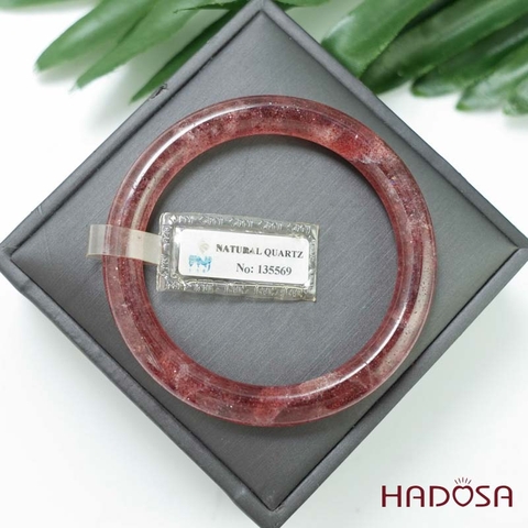 Kiềng Thạch anh Dâu Tây 56mm chuẩn 5A+