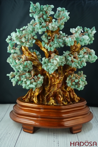 Cây tài lộc thạch anh xanh