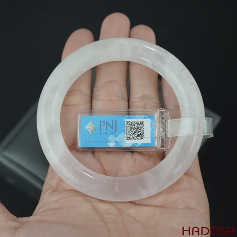 Vòng kiềng Thạch anh hồng bản tròn chuẩn 3A ni 54