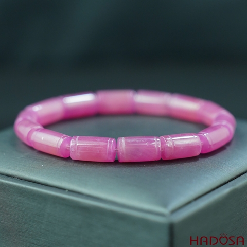 Vòng đá Ruby Thái lu thống hồng 7*11mm cao cấp