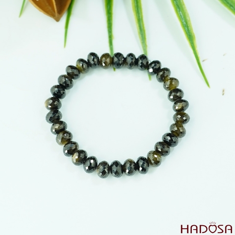 Vòng đá Sapphire mài giác 8mm cao cấp