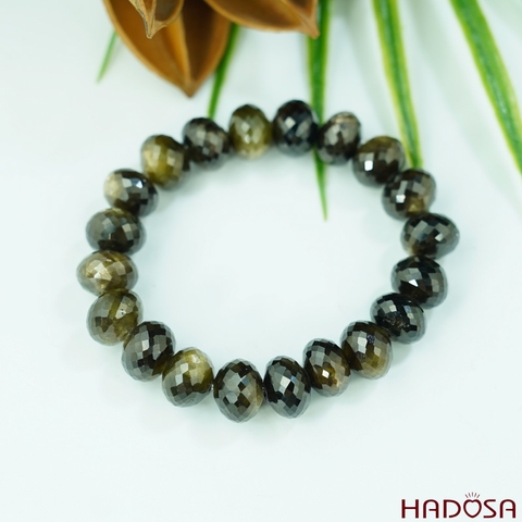 Vòng đá Sapphire mài giác 11mm cao cấp