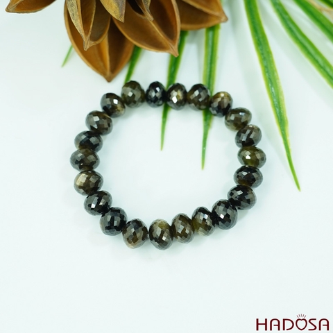 Vòng đá Sapphire mài giác 10mm cao cấp