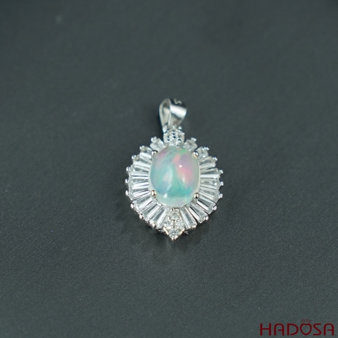Mặt dây đá Opal 7*9mm bạc 925