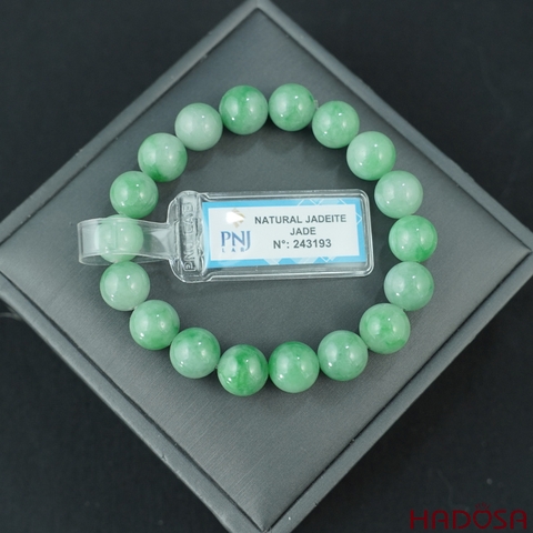 Vòng chuỗi Ngọc Cẩm Thạch xanh lý táo 10mm