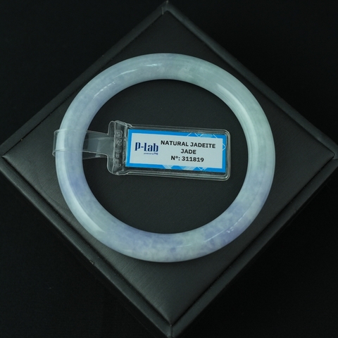 Vòng Cẩm Thạch Tím Tử La Lan bản tròn ni 56