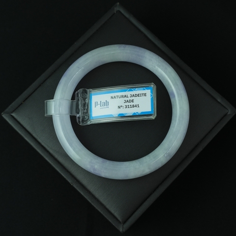 Vòng Cẩm Thạch Tím Tử La Lan bản tròn ni 53