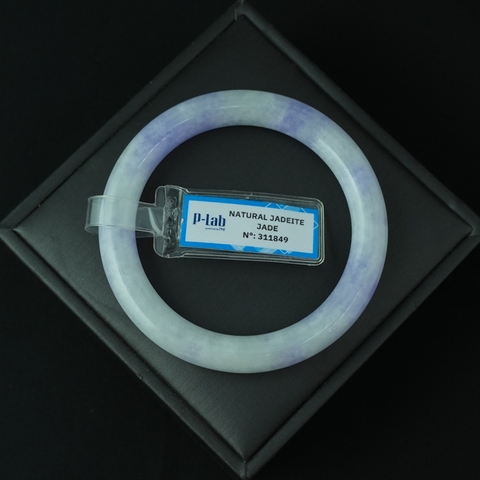 Vòng Cẩm Thạch Tím Tử La Lan bản tròn ni 53