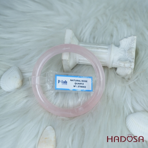 Vòng kiềng thạch anh hồng bản lá hẹ ni 50mm