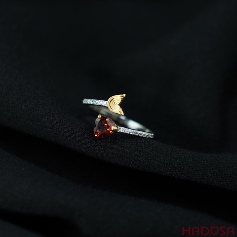 Nhẫn đá Garnet 5mm bạc 925