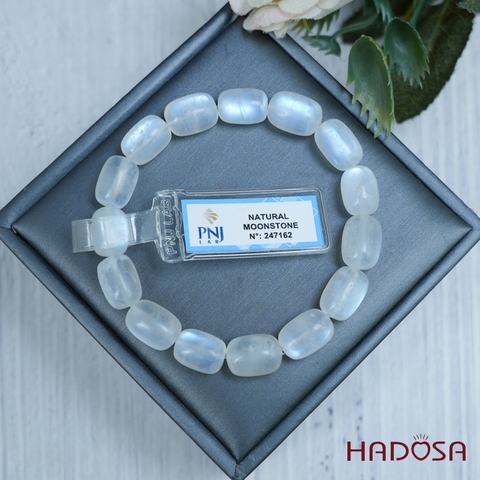 Vòng đá Mặt Trăng lu thống 9x14mm chuẩn 6A