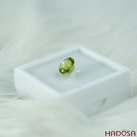 Mặt đá Peridot tròn 9mm 5A