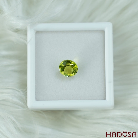 Mặt đá Peridot tròn 9mm 5A