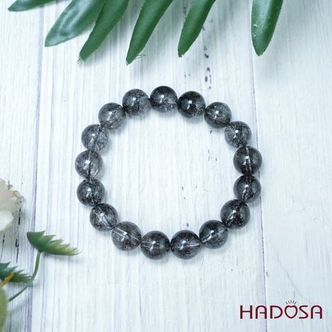 Vòng Thạch anh tóc đen 12mm cao cấp chuẩn 6A