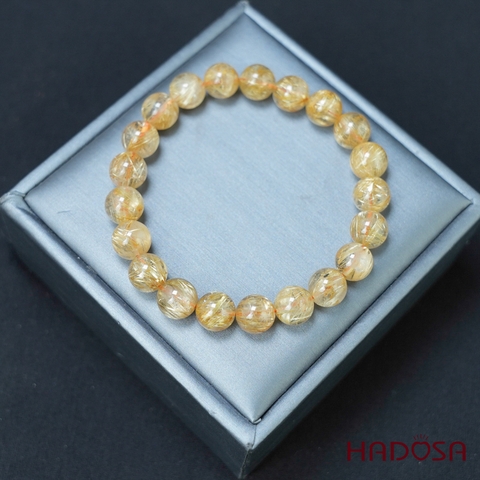 Vòng Thạch Anh tóc vàng 09mm đặc biệt cao cấp chuẩn 7A