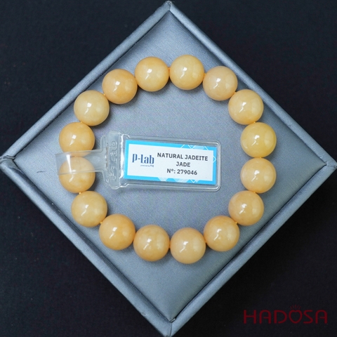 Vòng ngọc Hoàng Phỉ cẩm thạch 12mm