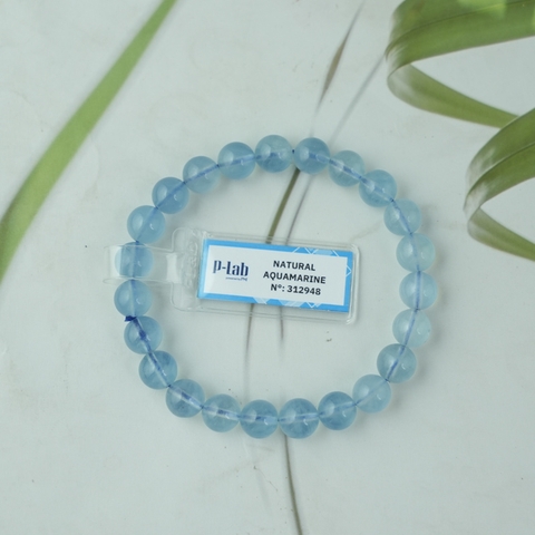 Vòng tay Aquamarine 8mm cao cấp chuẩn 6A