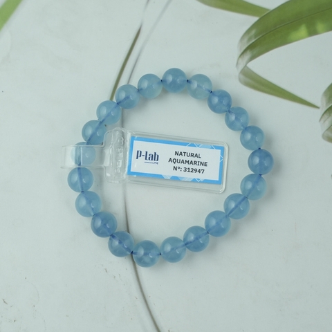 Vòng tay Aquamarine 9mm cao cấp chuẩn 6A